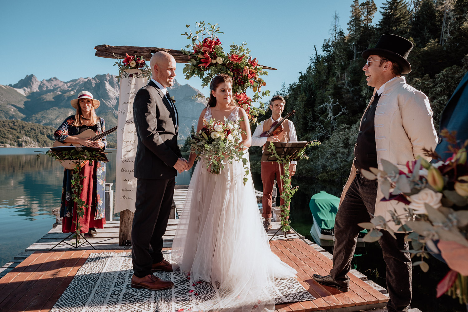 intimate wedding ceremony in patagonia