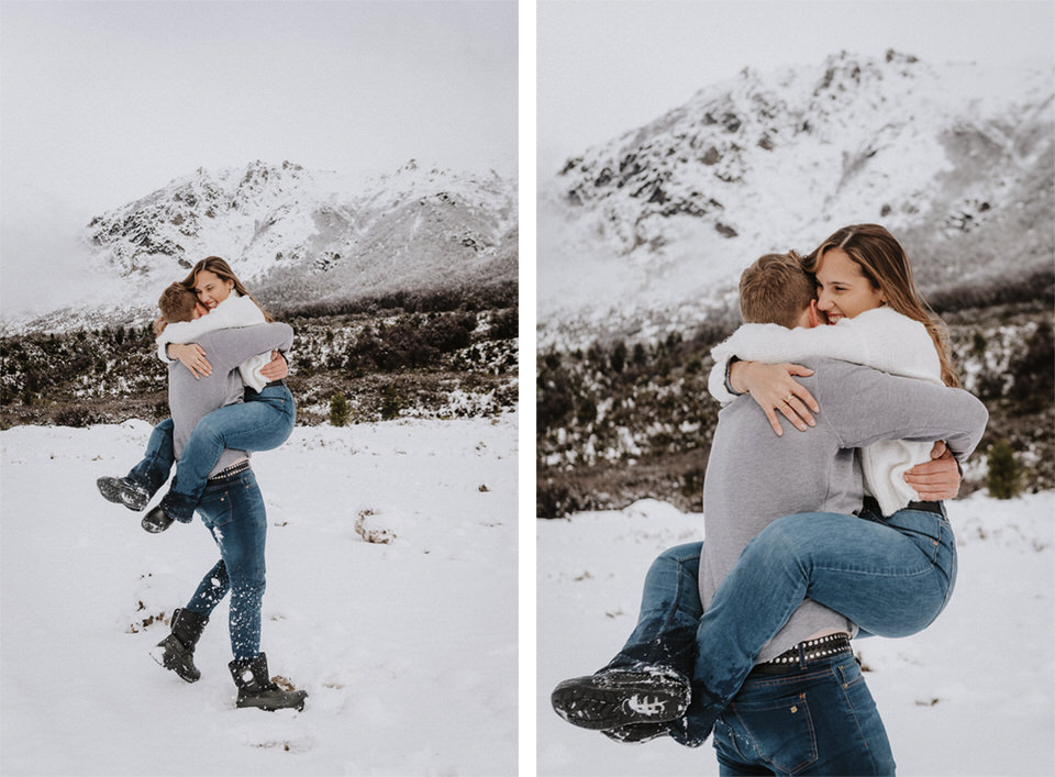 fotos casal na neve cerro catedral