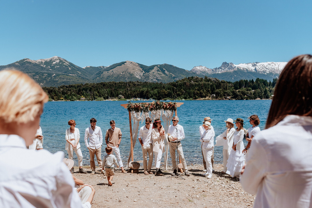 lake wedding ceremony patagonia