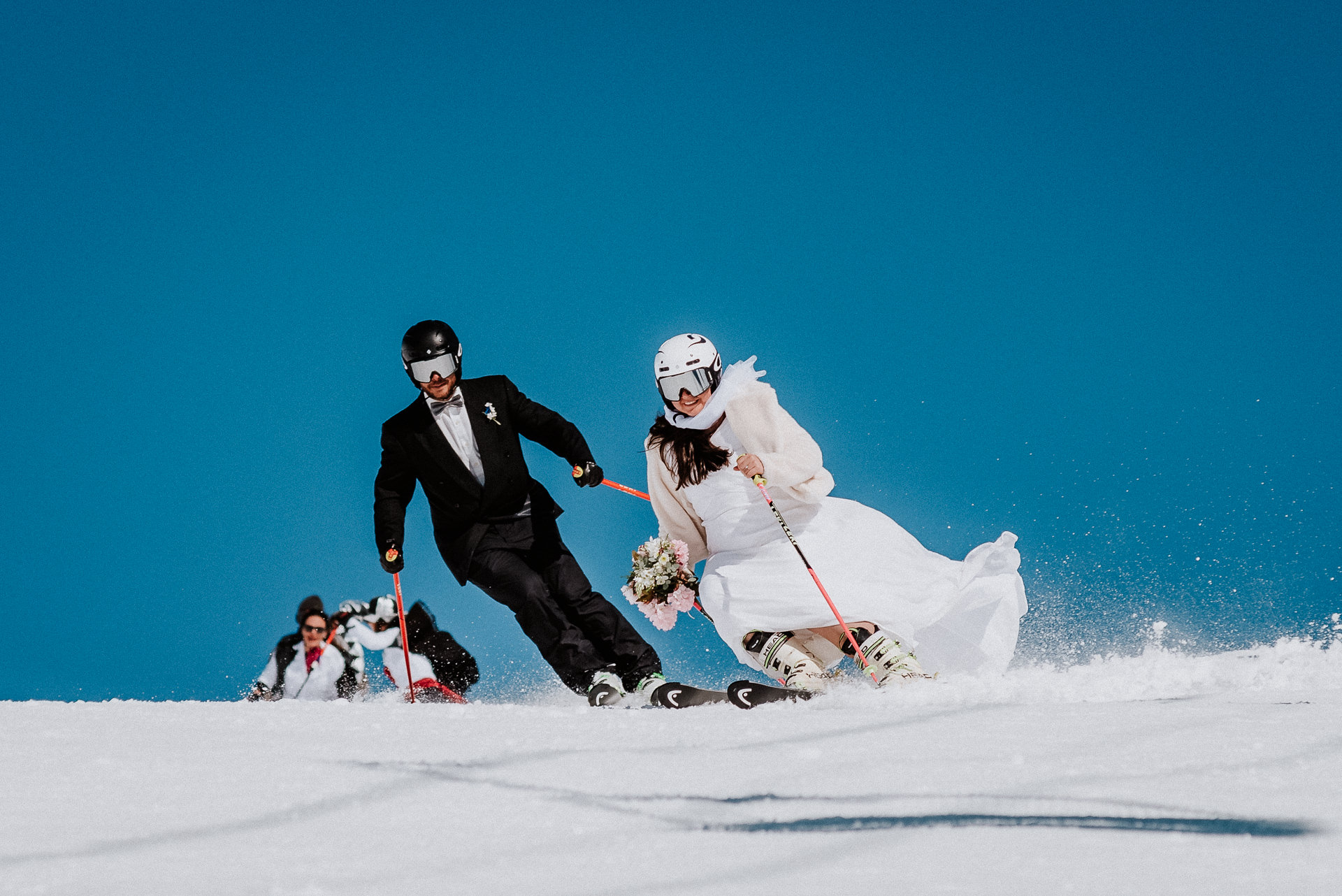 casamiento esquiadores nieve cerro catedral bariloche