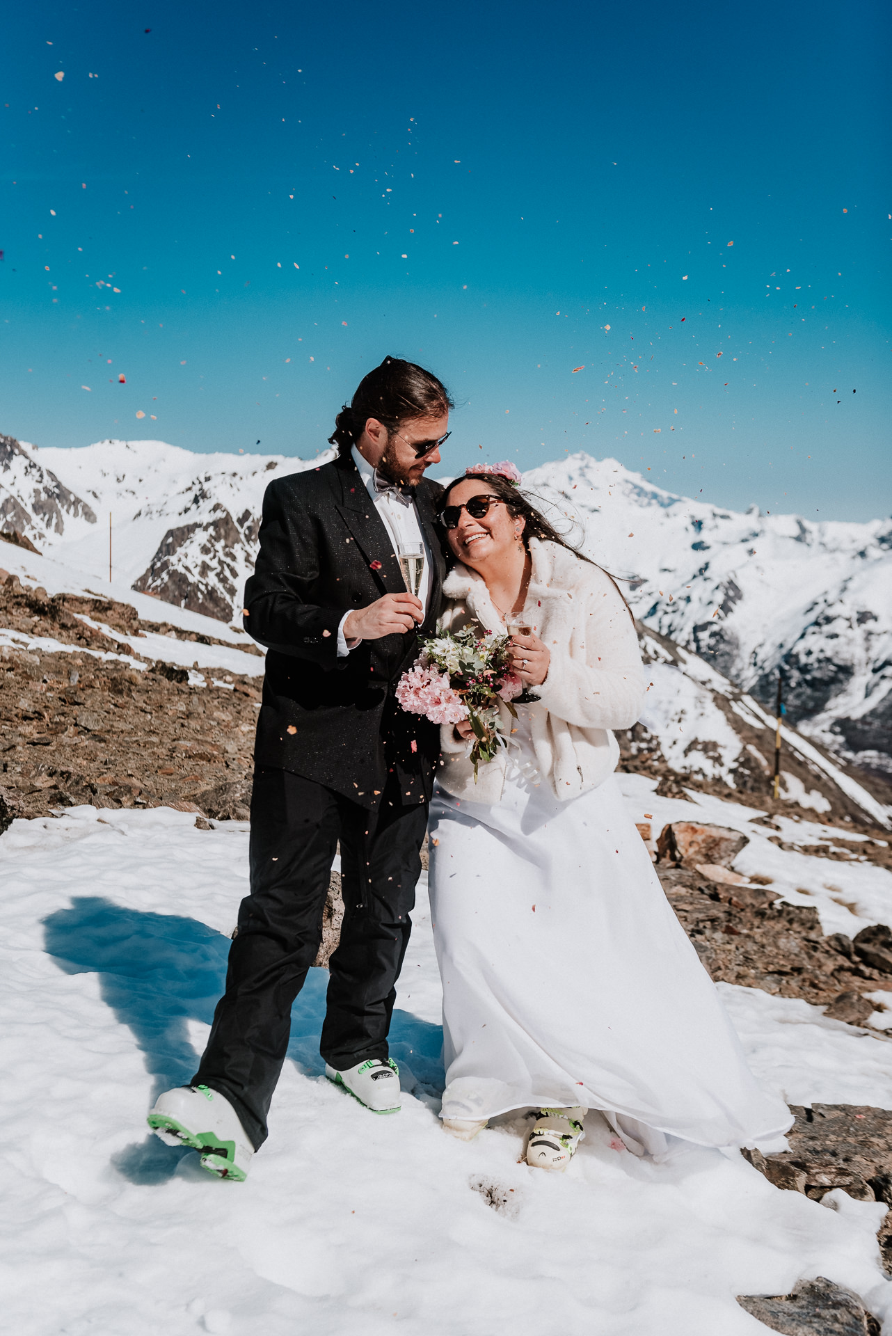 casamiento esquiadores bariloche