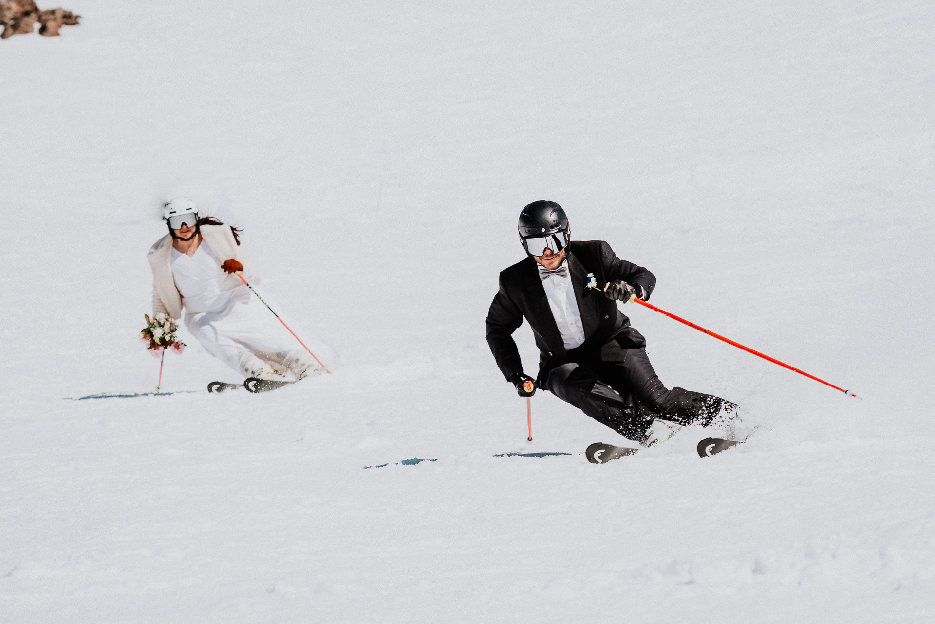 winter ski wedding elopement argentina